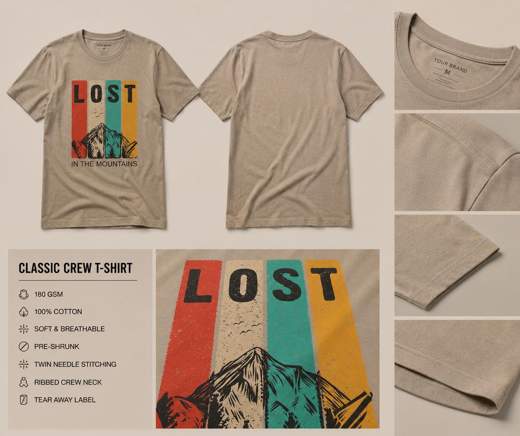 Mountain Mushroom Classic Crew T-Shirt