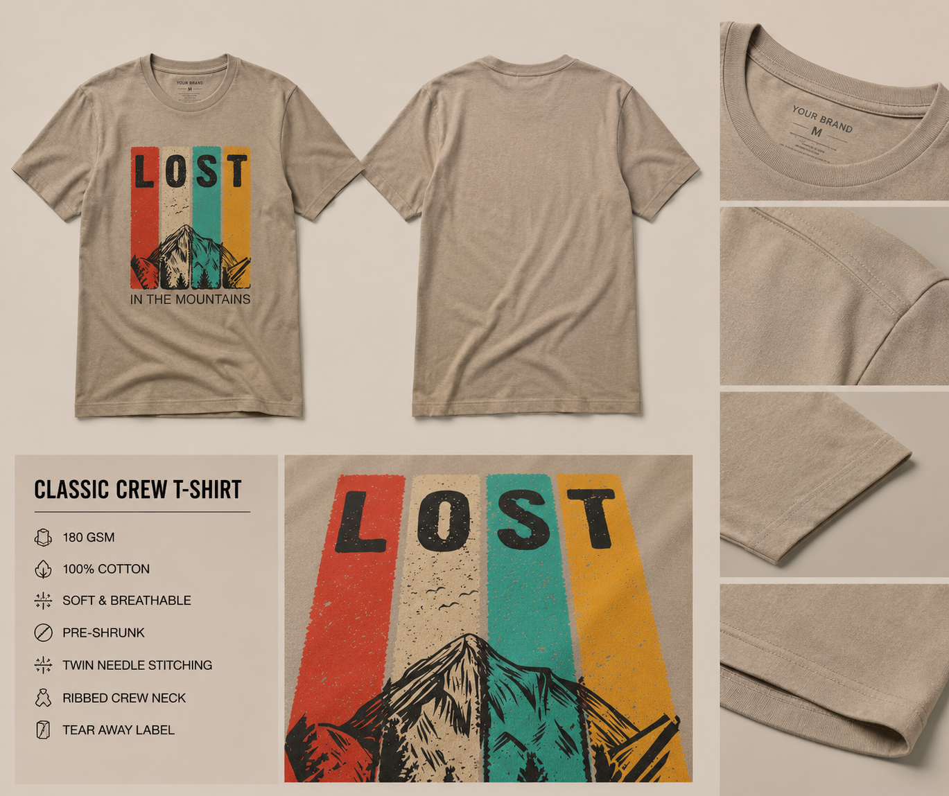 Mountain Mushroom Classic Crew T-Shirt