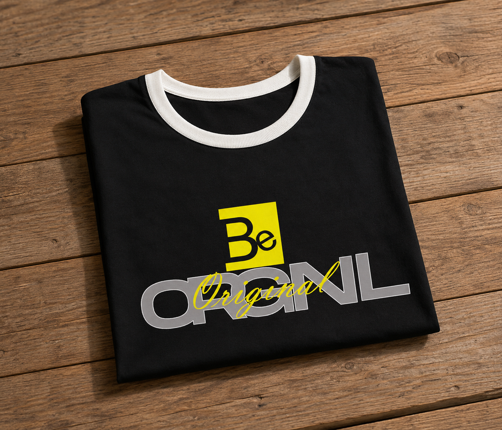 Be Original Black with White Ringer T-Shirt