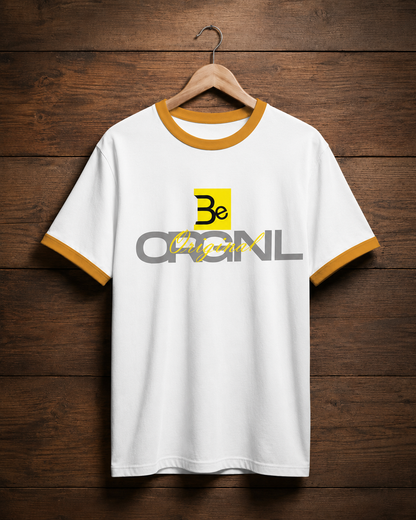 Be Original Black with White Ringer T-Shirt