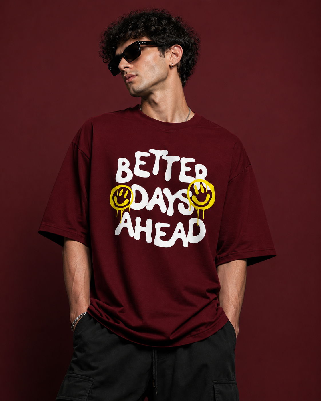 Smiley Better Days Oversized T-Shirt