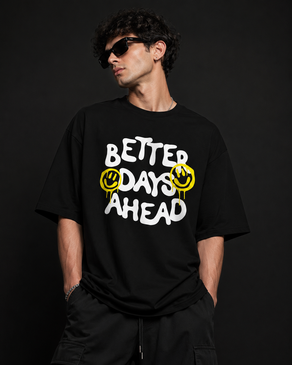 Smiley Better Days Oversized T-Shirt
