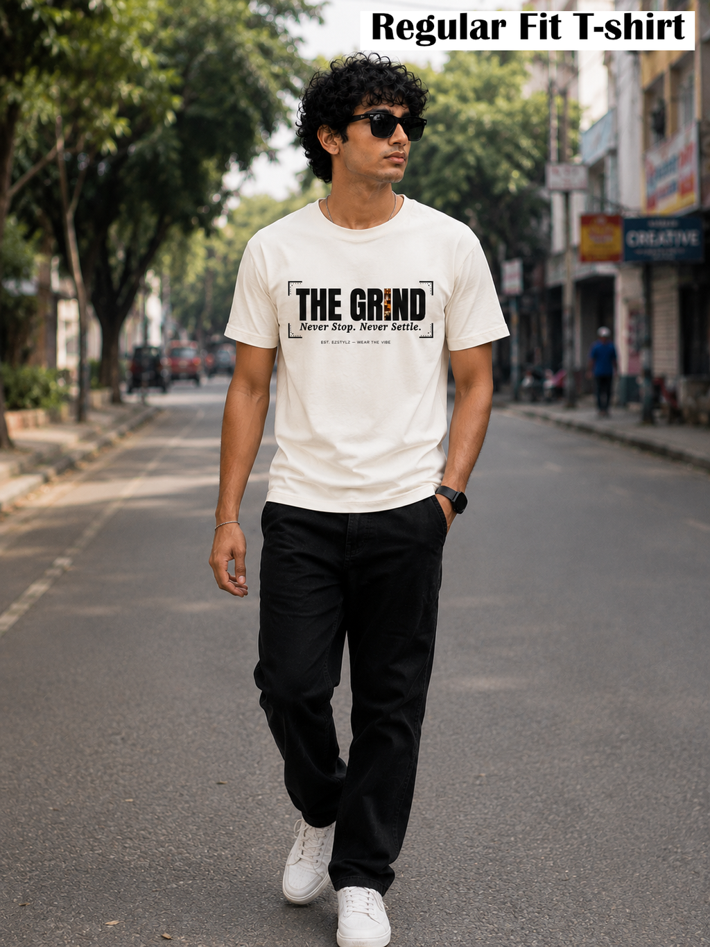 The Grind Off White Graphic Tee