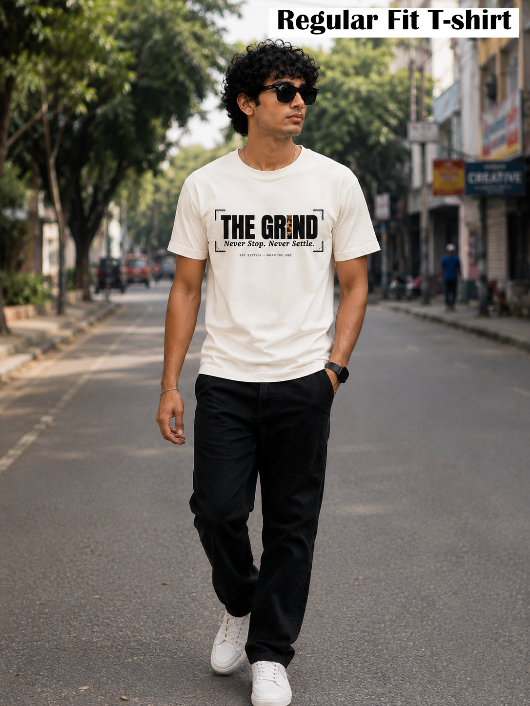 The Grind Off White Graphic Tee