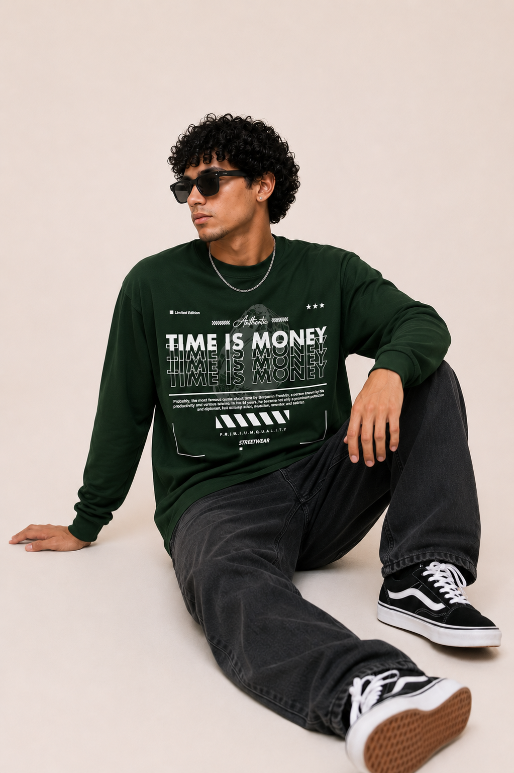 Time is Money Men's Full Sleeve T-Shirt
