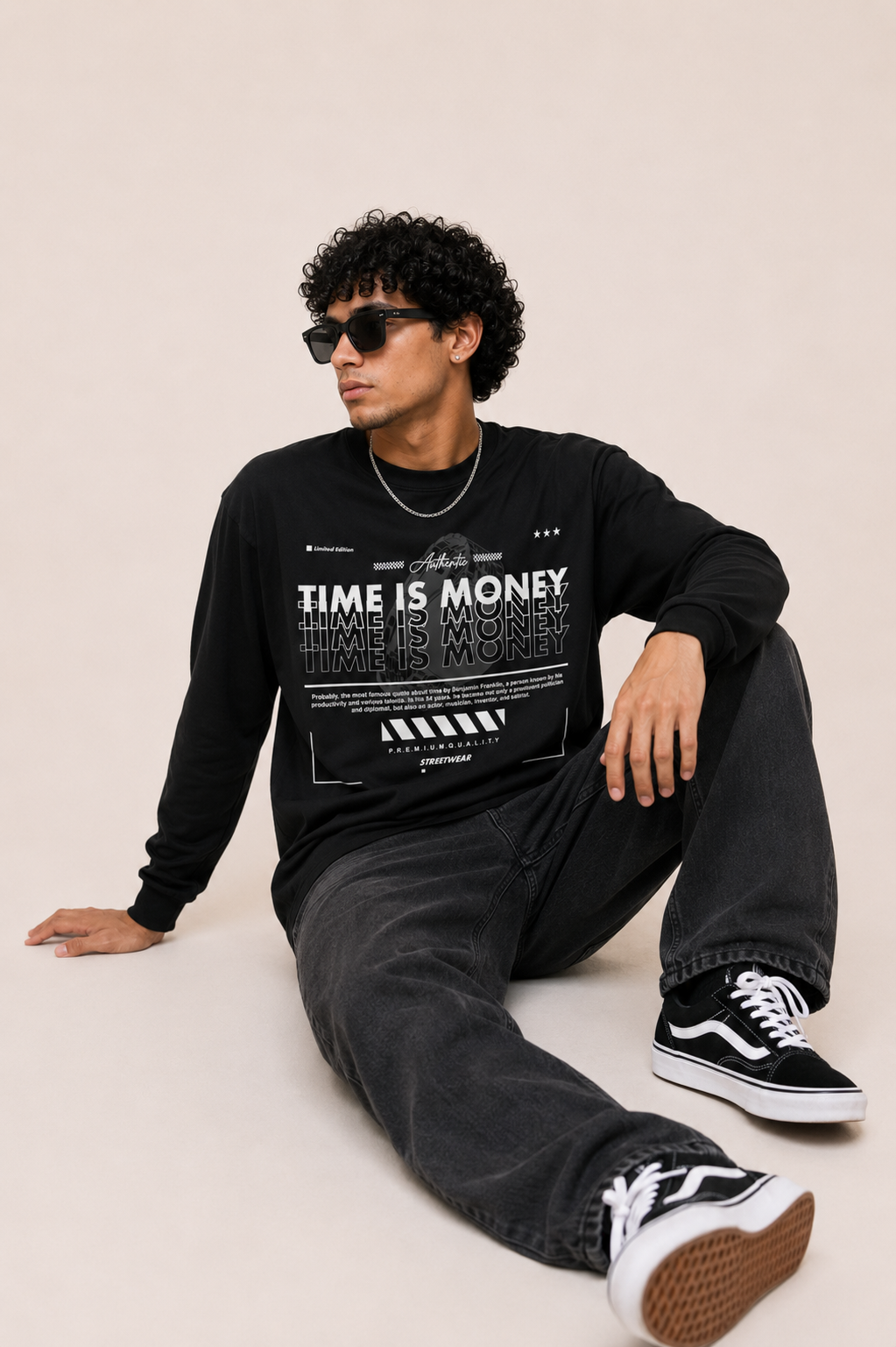 Time is Money Men's Full Sleeve T-Shirt