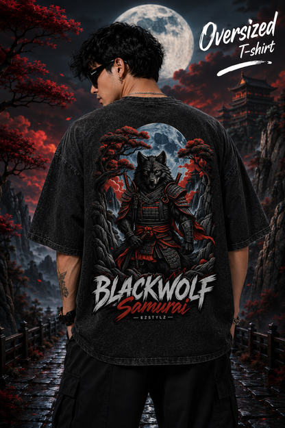 Blackwolf Samurai Oversized Graphic Tee