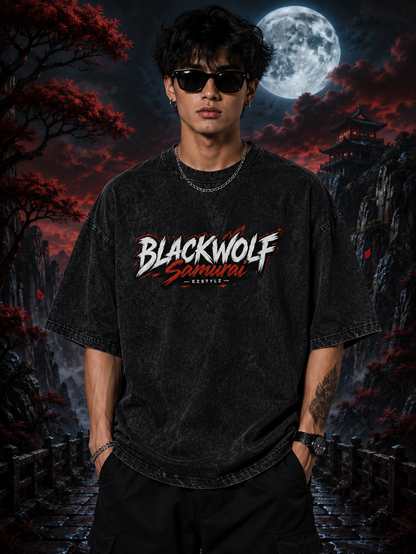 Blackwolf Samurai Oversized Graphic Tee
